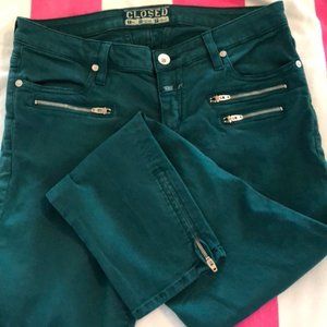 Size 27 CLOSED dark green/teal jeans